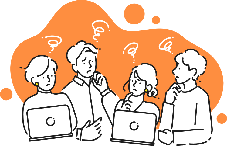 外国人採用の方法に悩む企業のイラスト