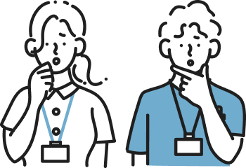 採用した外国人スタッフの定着に不安を感じるイラスト